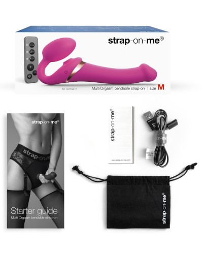 Dildo Multi Orgasm Strap-On-Me XL 16 x 4.7cm Fuchsia