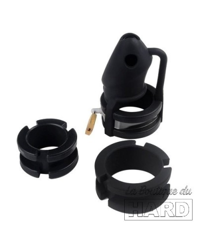 Cage de chasteté silicone Birdlocked 11 x 3.2cm Noire