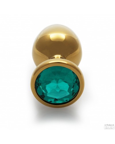 Bijou anal Round Gem L 8 x 4cm Doré-Vert