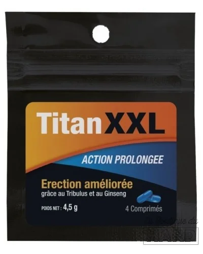 Titan XXL Stimulant Action prolongée 4 gélules sur la Boutique du Hard