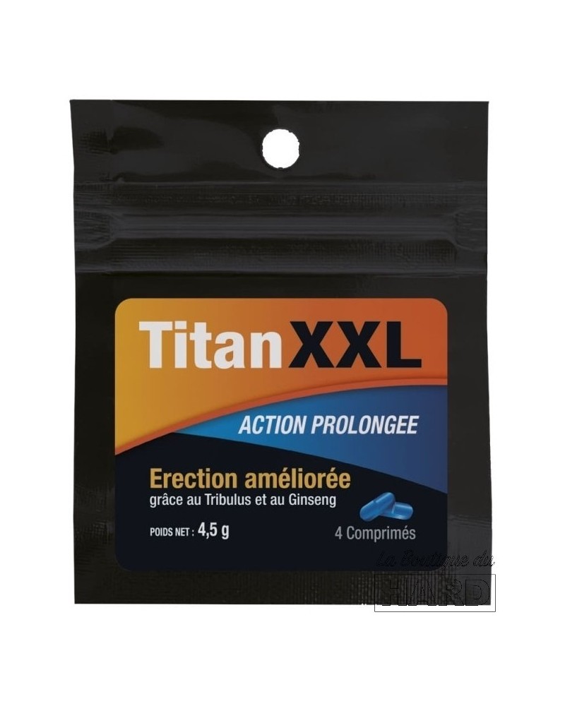 Titan XXL Stimulant Action prolongée 4 gélules sur la Boutique du Hard