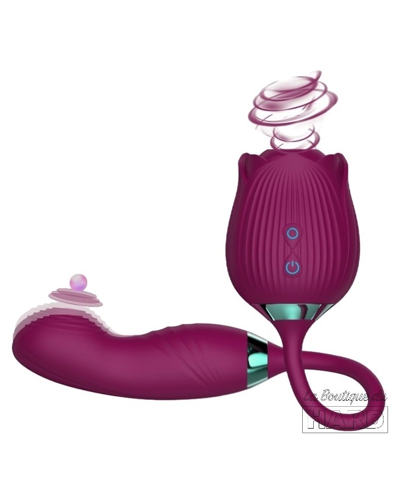 Stimulateur de clitoris et Point G Rose Suck 11 x 3cm Violet sur la Boutique du Hard