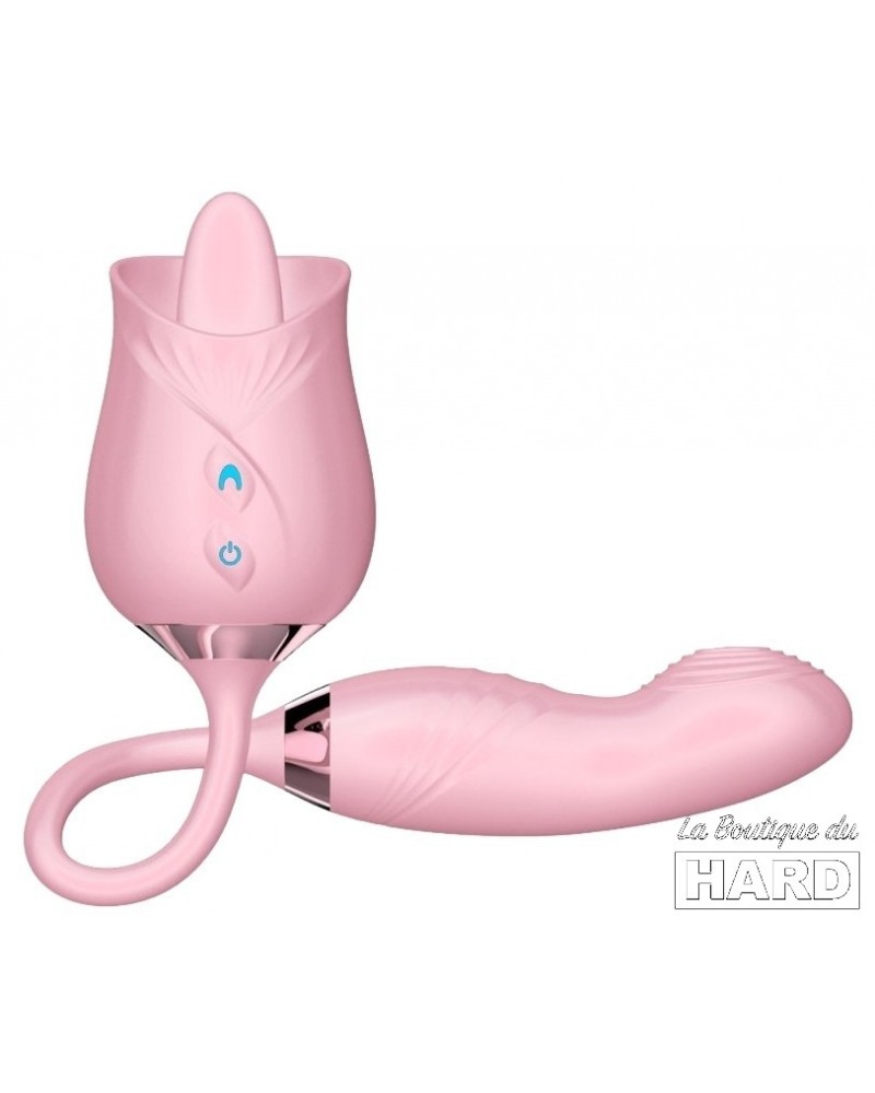 Stimulateur Rose Licking 11 x 3cm Rose sur la Boutique du Hard