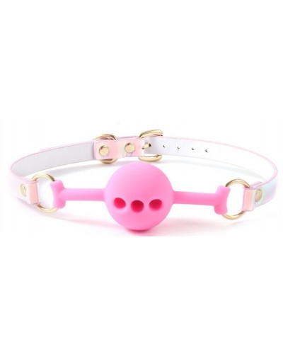 Bâillon Boule Laser Rose sur la Boutique du Hard