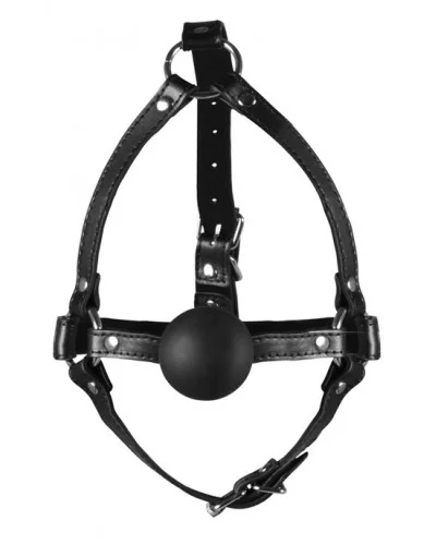 Bâillon Muselière avec boule Gag Xtreme Noir sur la Boutique du Hard