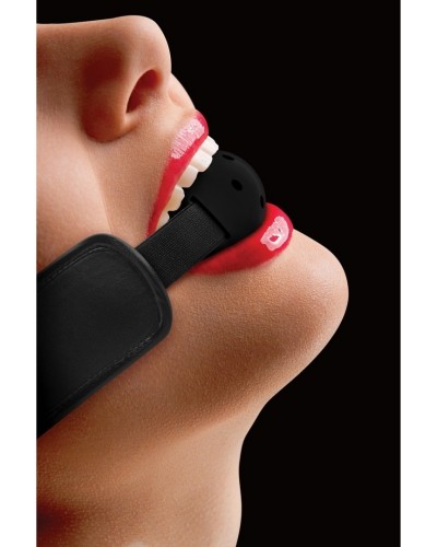 Bâillon Boule Gag Strap Noir sur la Boutique du Hard