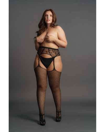 Bas Résille LACE FISHNET Noirs sur la Boutique du Hard