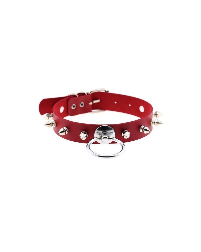 Collier Saskia - Rouge sur la Boutique du Hard