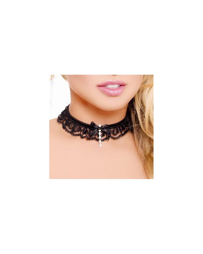 Collier Acilia - Noir sur la Boutique du Hard