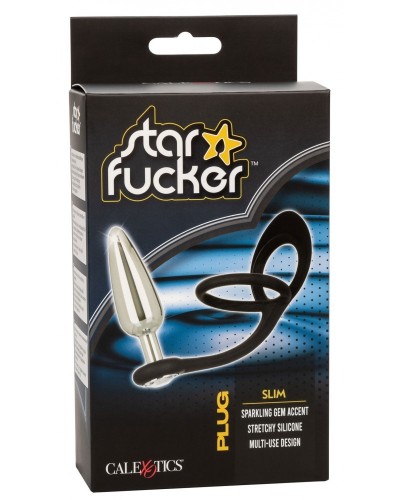 Ballstretcher et Plug bijou en métal Slim Star Fucker 9 x 2.8cm sur la Boutique du Hard