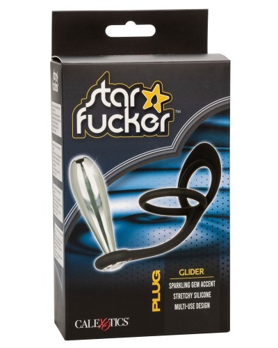 Ballstretcher et Plug bijou en métal Glider Star Fucker 9 x 2.8cm sur la Boutique du Hard