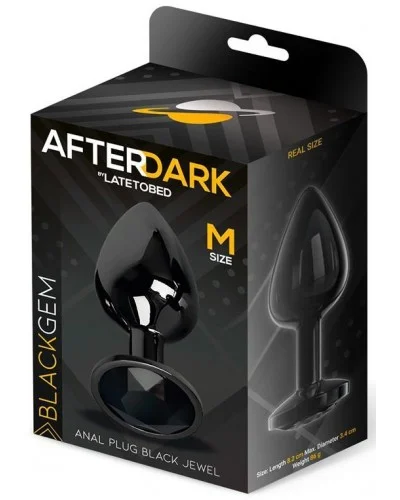 Plug Bijou AfterDark M 7 x 3.3cm Noir sur la Boutique du Hard