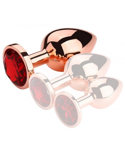 Plug Bijou anal RedGold L 8.5 x 4cm Bijou Rouge sur la Boutique du Hard