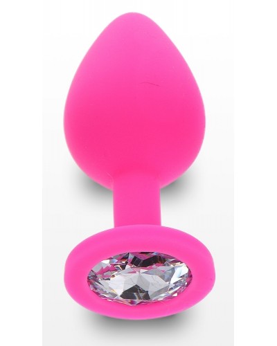 Plug Bijou Diamond Booty M 7 x 3.5cm Rose sur la Boutique du Hard