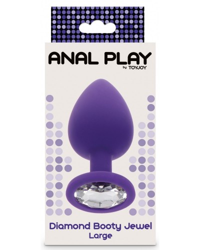 Plug Bijou Diamond Booty L 9 x 4cm Violet sur la Boutique du Hard