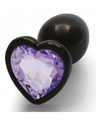 Bijou anal Heart Gem S 6 x 2.6cm Noir-Violet sur la Boutique du Hard