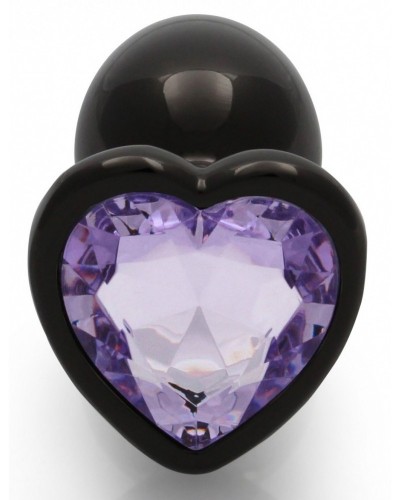 Bijou anal Heart Gem S 6 x 2.6cm Noir-Violet sur la Boutique du Hard