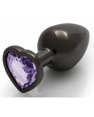Bijou anal Heart Gem M 7 x 3.3cm Noir-Violet sur la Boutique du Hard