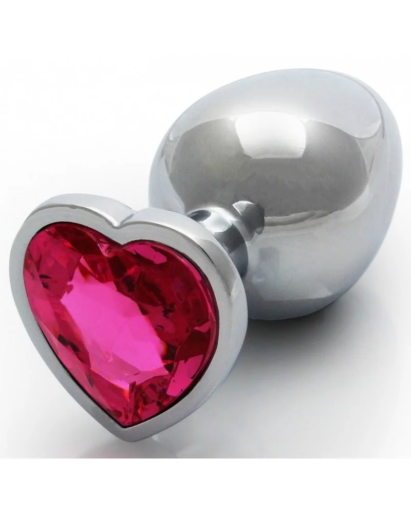 Bijou anal Heart Gem L 8 x 4cm Argenté-Rose sur la Boutique du Hard