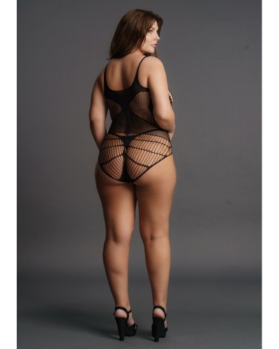 Body Grande Taille CONTRAST NET Noir sur la Boutique du Hard