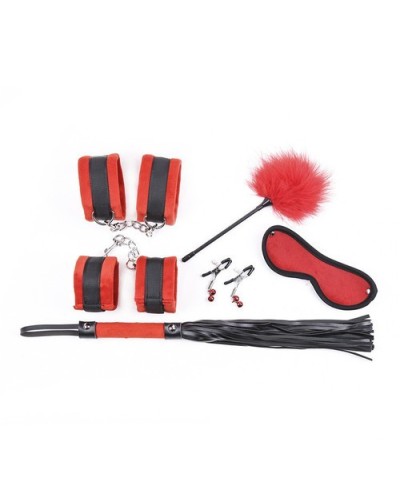 Kit Bondage 5 Pieces Rouge pas cher