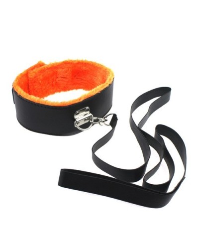 Kit Bondage 7 Pieces Noir/Orange pas cher