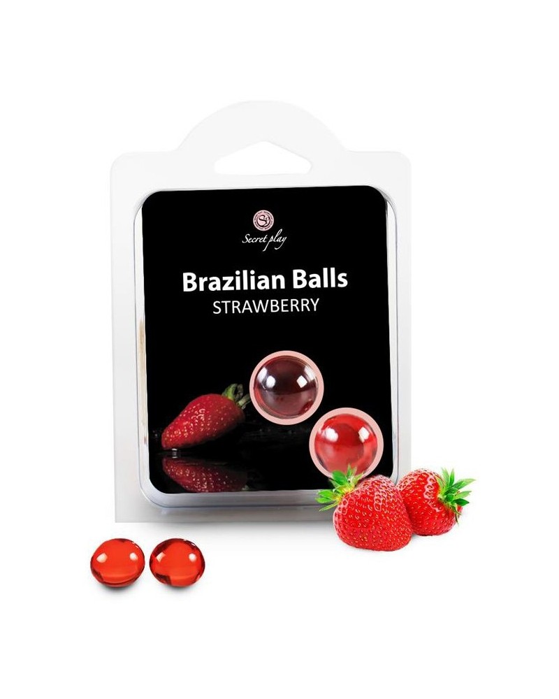 Boules de massage BRAZILIAN BALLS Fraise sur la Boutique du Hard