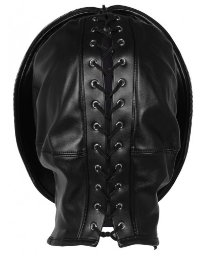 Cagoule Zip-Up Bondage Noire sur la Boutique du Hard