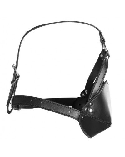 Muselière avec Bâillon Head Harness Noire sur la Boutique du Hard