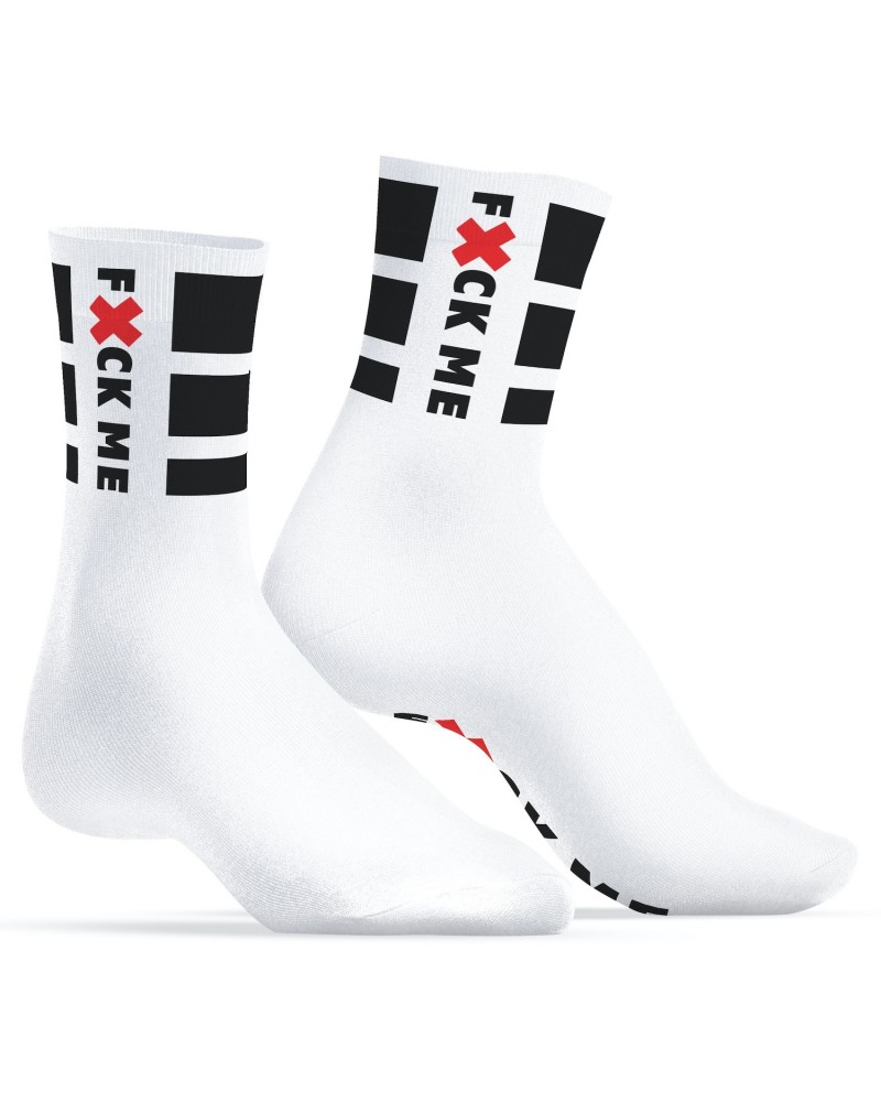 Chaussettes blanches Fuck Me SneakXX sur la Boutique du Hard