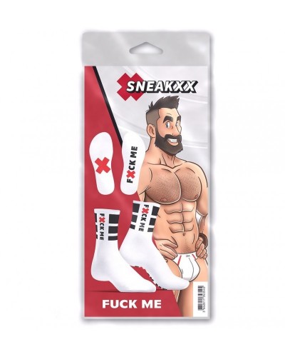 Chaussettes blanches Fuck Me SneakXX sur la Boutique du Hard