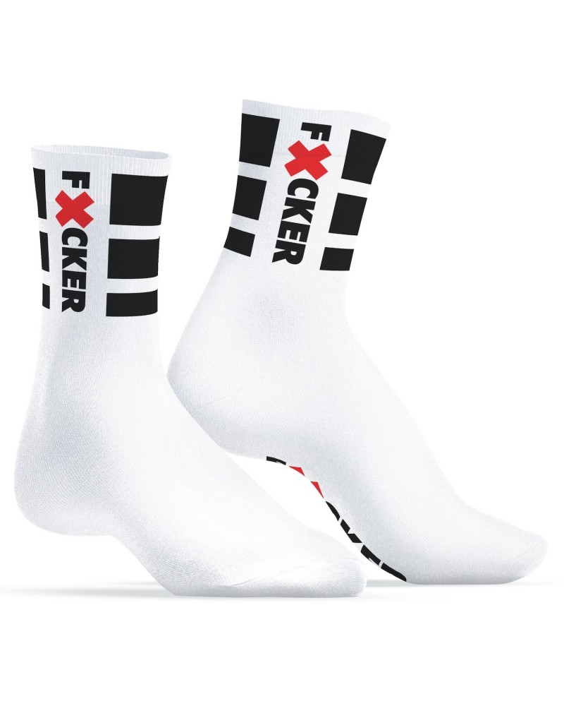 Chaussettes blanches Fucker SneakXX sur la Boutique du Hard