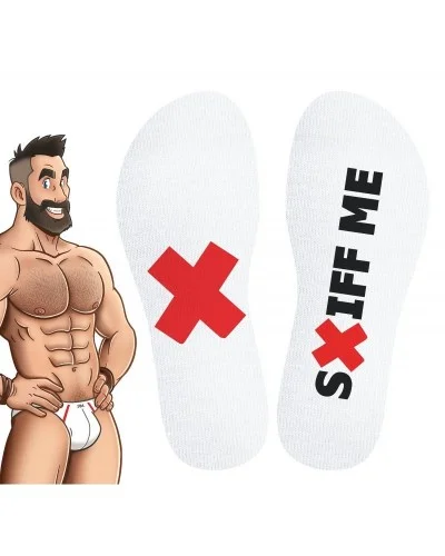 Chaussettes blanches Sniff Me SneakXX sur la Boutique du Hard