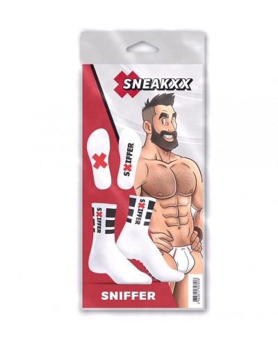 Chaussettes blanches Sniffer SneakXX sur la Boutique du Hard