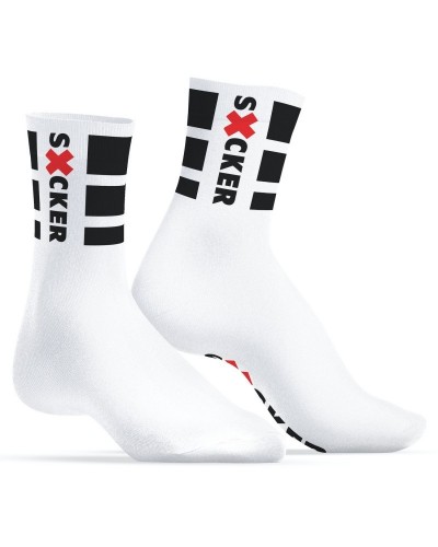 Chaussettes blanches Sucker SneakXX sur la Boutique du Hard