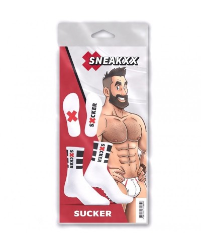 Chaussettes blanches Sucker SneakXX sur la Boutique du Hard