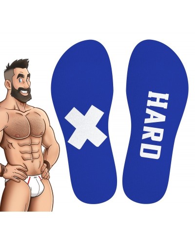 Chaussettes hautes Hard SneakXX Bleu-Blanc sur la Boutique du Hard