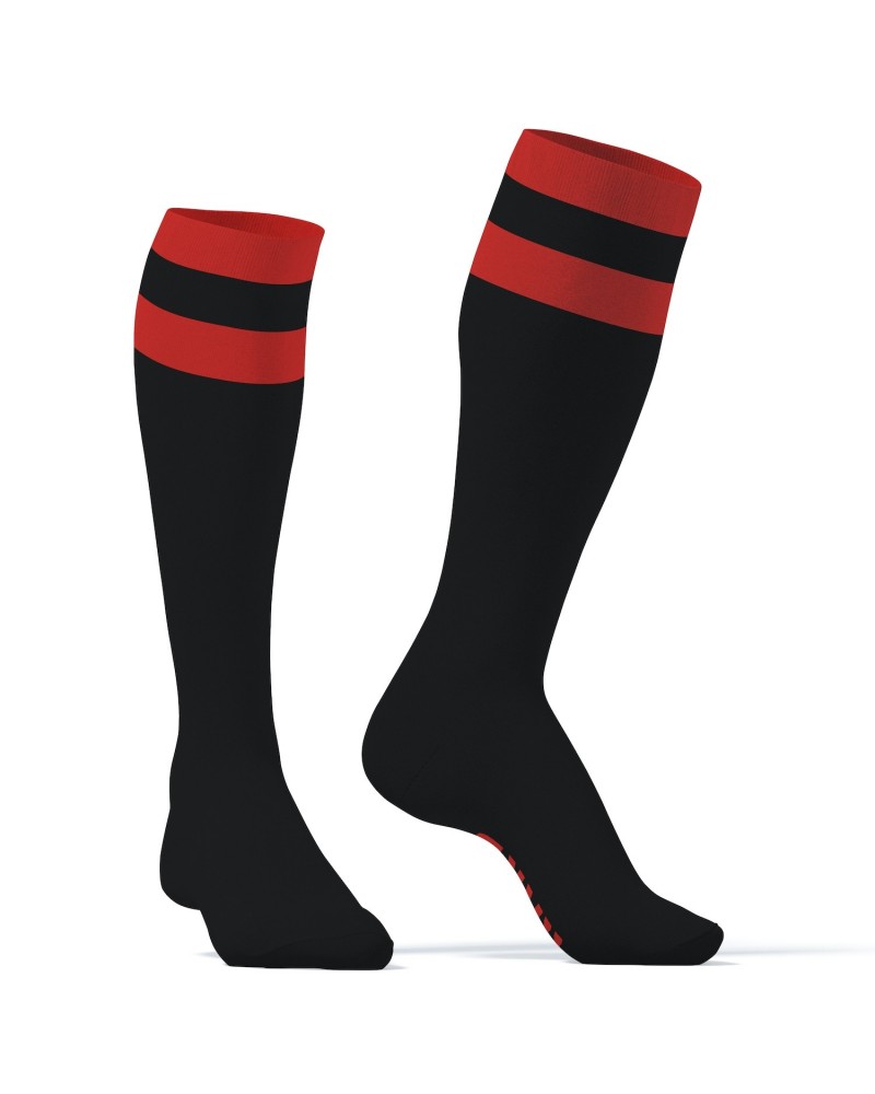 Chaussettes hautes Hard SneakXX Noir-Rouge sur la Boutique du Hard