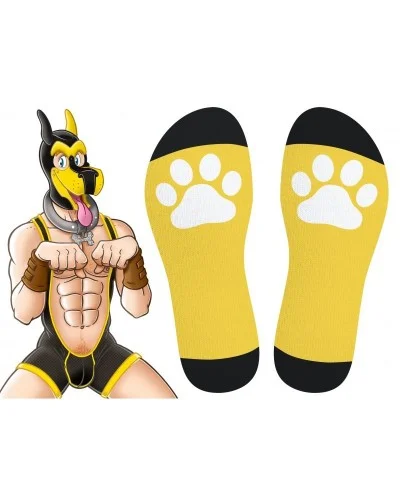 Chaussettes hautes Big Good Boy Jaunes sur la Boutique du Hard