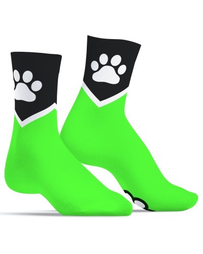 Chaussettes Paw Kinky Puppy Vertes sur la Boutique du Hard