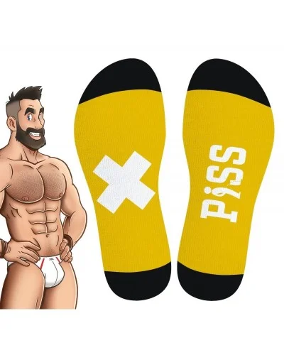 Chaussettes Hautes HANKY PISS SneakXX Jaunes sur la Boutique du Hard