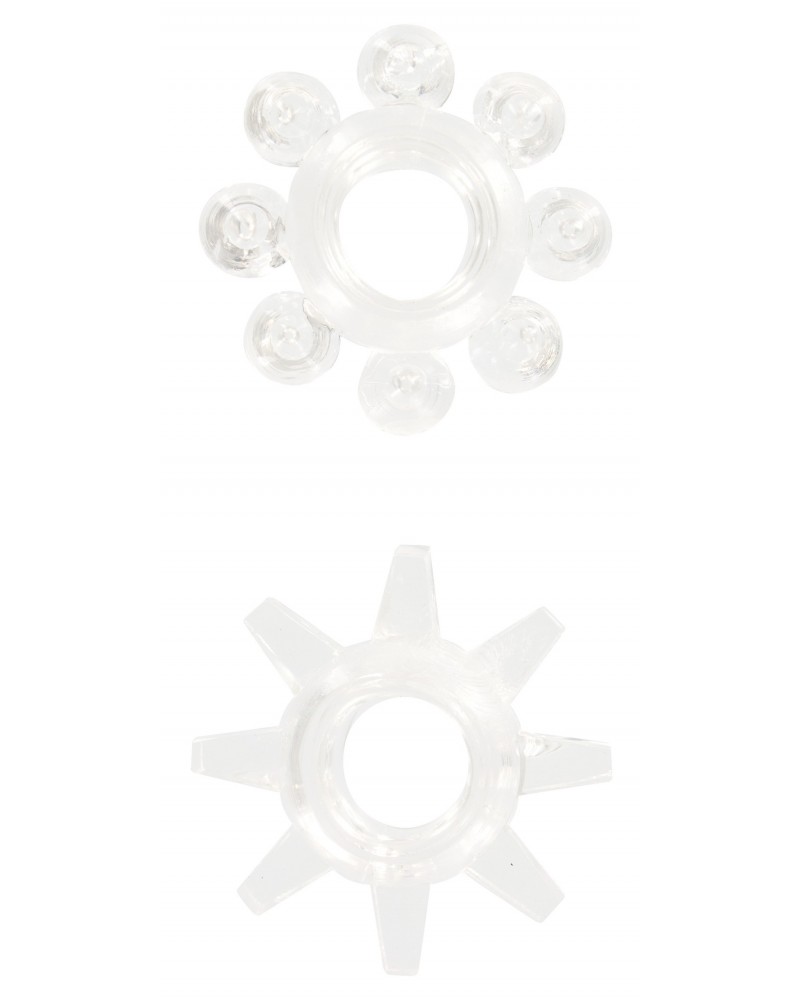 Lot de 2 Mini Cockrings Stretchy Rings Transparents sur la Boutique du Hard