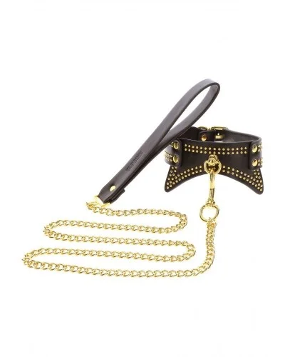 Collier et Laisse Studded Vogue Noir sur la Boutique du Hard