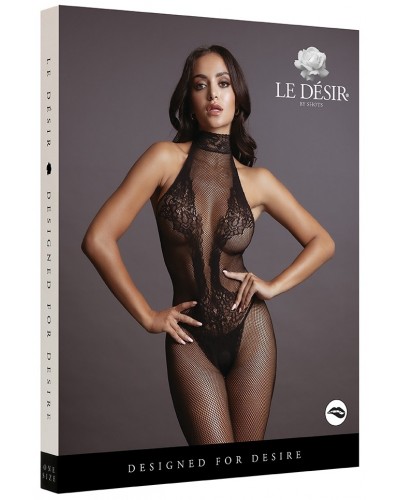 Combinaison sexy Fishnet & Lace Noir sur la Boutique du Hard