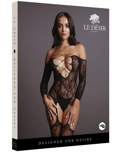 Combi sexy Criss Cross Deep Noir sur la Boutique du Hard