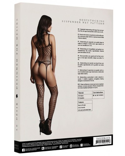 Combi sexy Fence Net Noir sur la Boutique du Hard