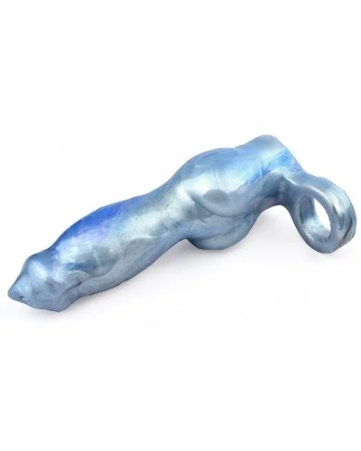 Gaine de pénis Knot 18 x 6.5 cm Bleu sur la Boutique du Hard