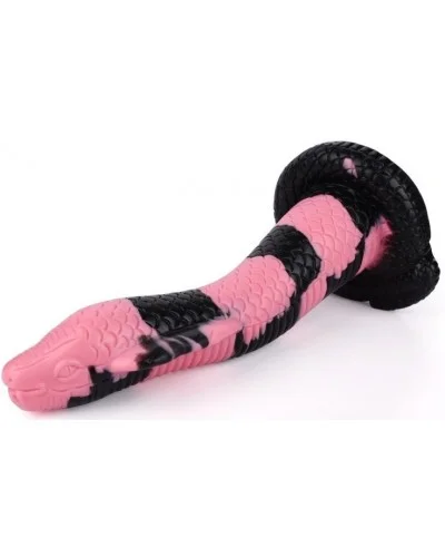 Gode Cobra Snake S 18 x 5cm Noir-Rose sur la Boutique du Hard