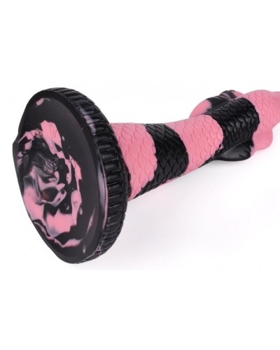 Gode Cobra Snake M 22 x 6cm Noir-Rose sur la Boutique du Hard