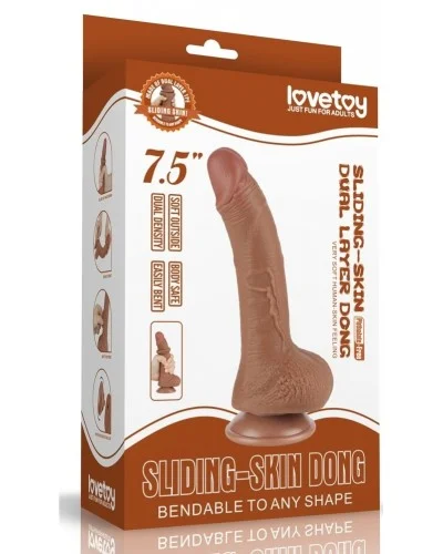 Gode Sliding Skin 14 x 3.5 cm Marron sur la Boutique du Hard